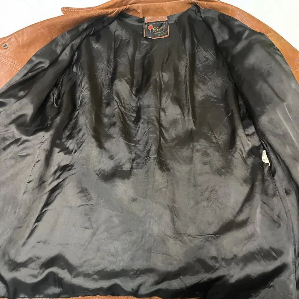 Vintage Men’s 1970’s Reed Sportswear Leather Coat Size L
